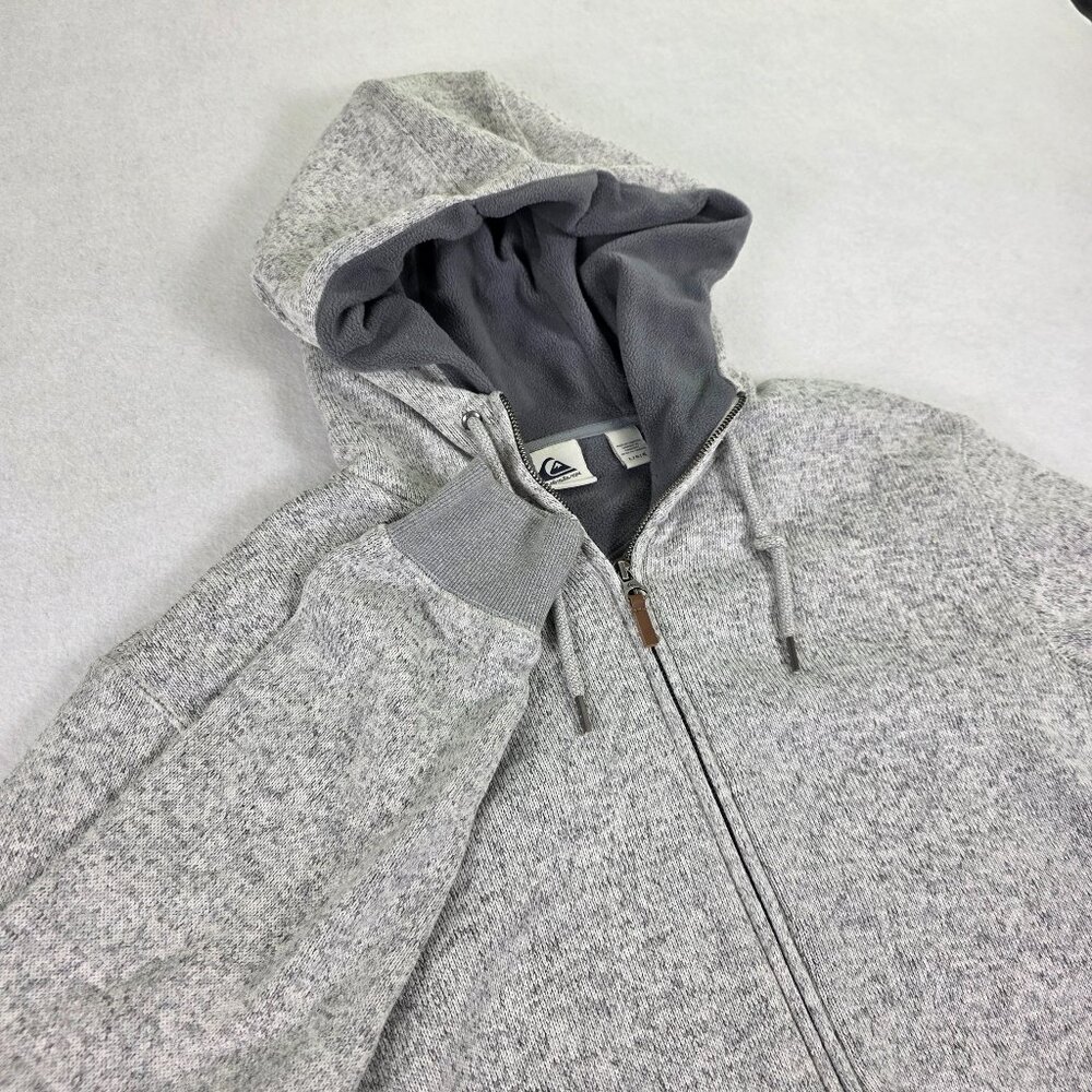 Quiksilver Gray Full Zip‎ Hoodie Size L